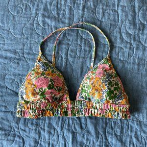 NWOT J. Crew Floral Bikini Top